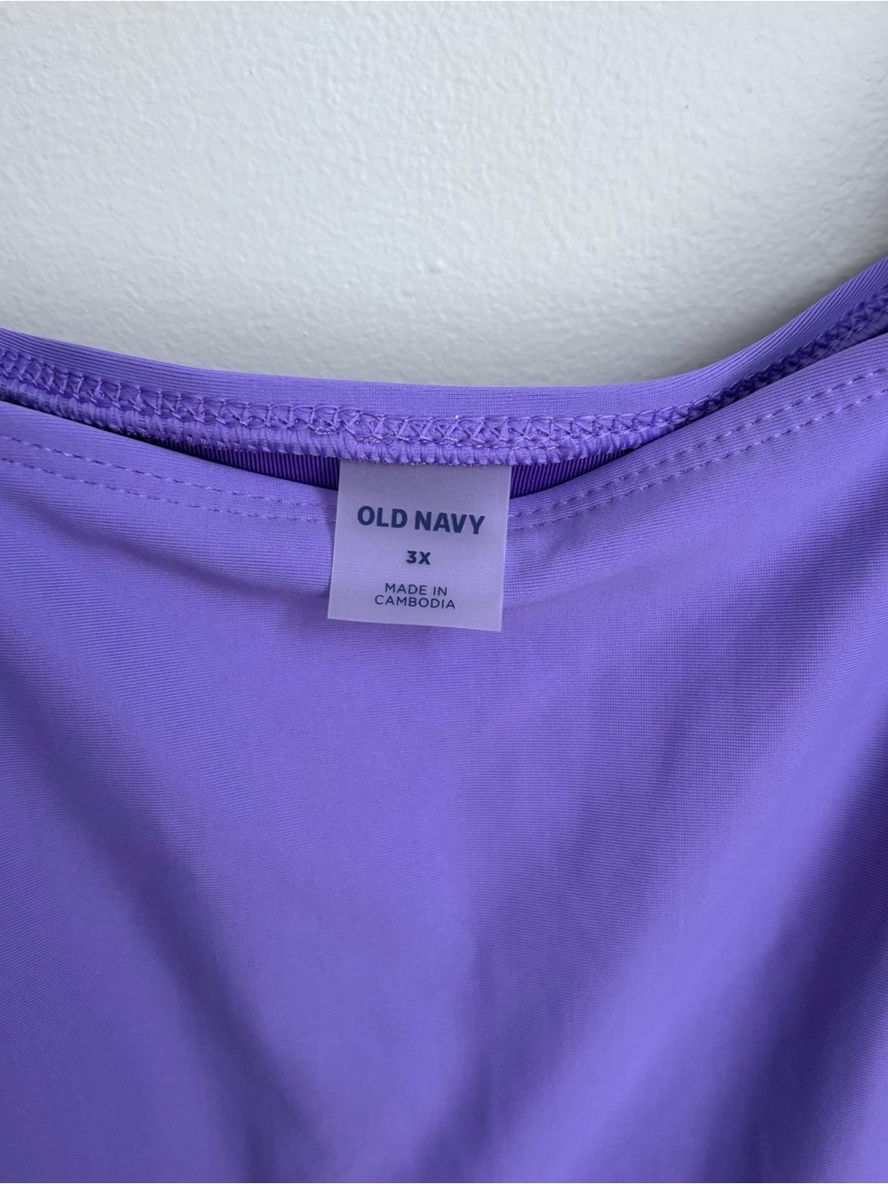 Old navy Lilac Tank Romper with Wrap Skirt swim dress nwt size 3X - Picture 4 of 7